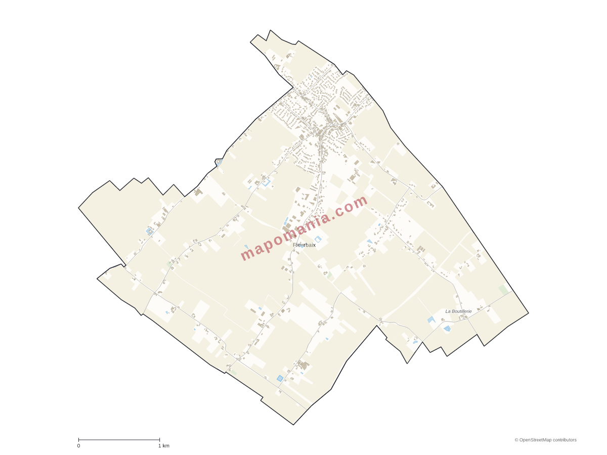Carte de Fleurbaix à personnaliser