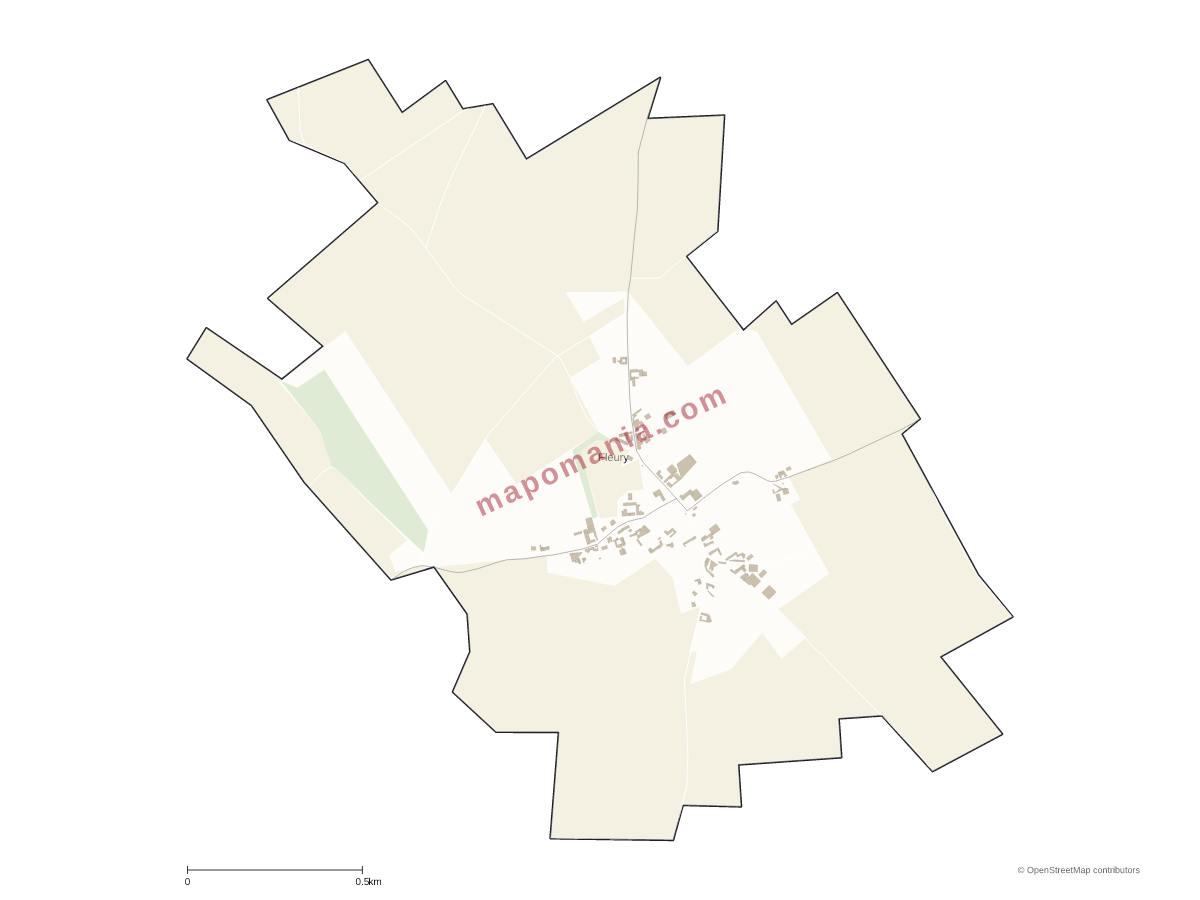 Carte de Fleury à personnaliser