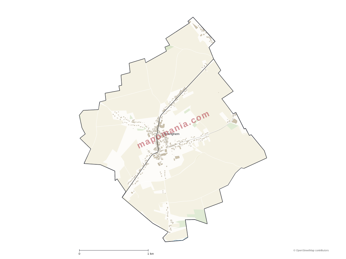 Carte de Floringhem à personnaliser