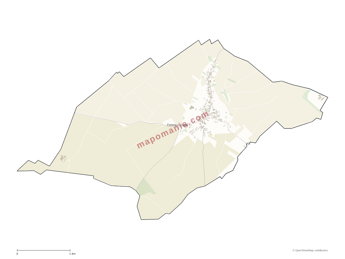 Carte de Foncquevillers à personnaliser