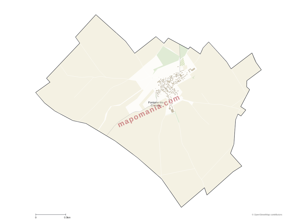 Carte de Fontaine-lès-Croisilles à personnaliser