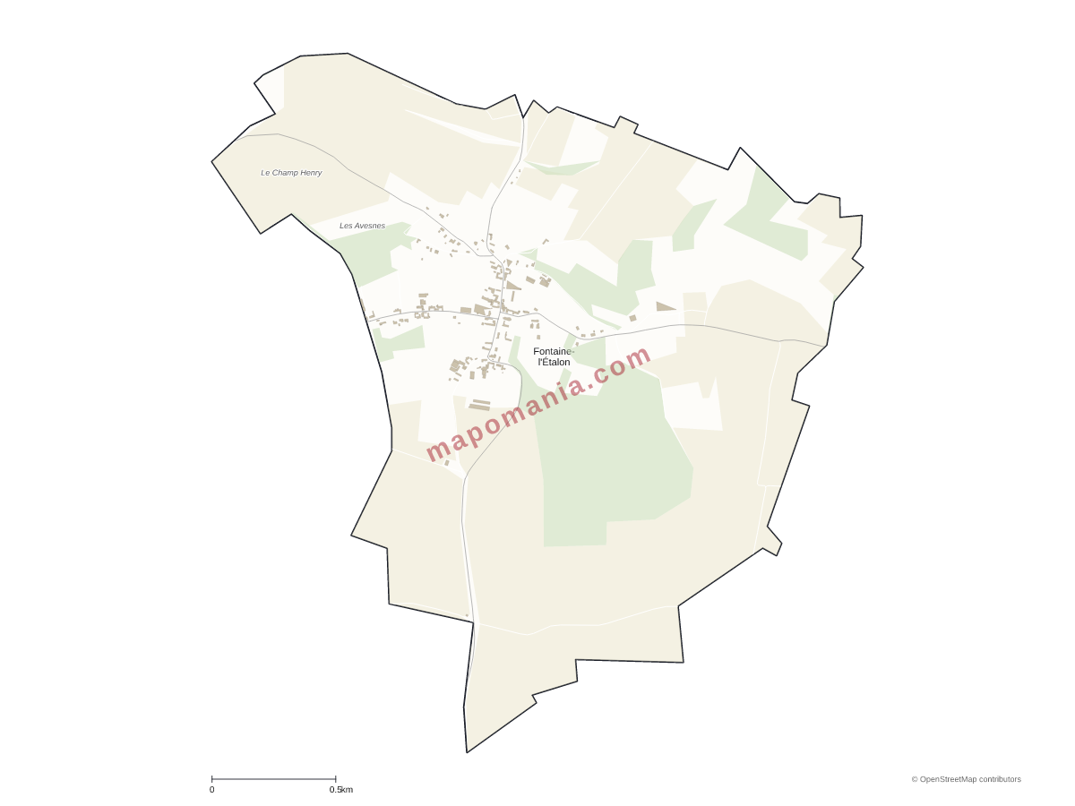 Carte de Fontaine-l'Étalon à personnaliser
