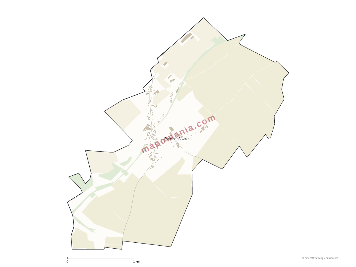 Carte de Fortel-en-Artois à personnaliser
