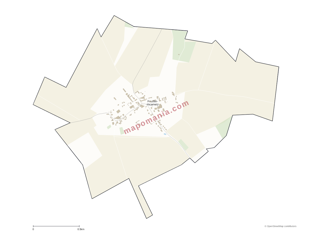 Carte de Foufflin-Ricametz à personnaliser