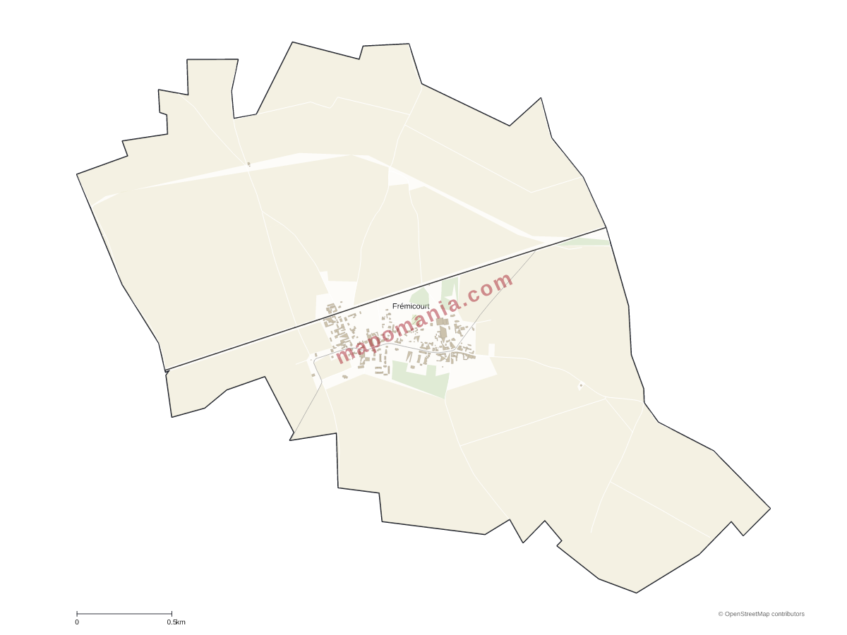 Carte de Frémicourt à personnaliser