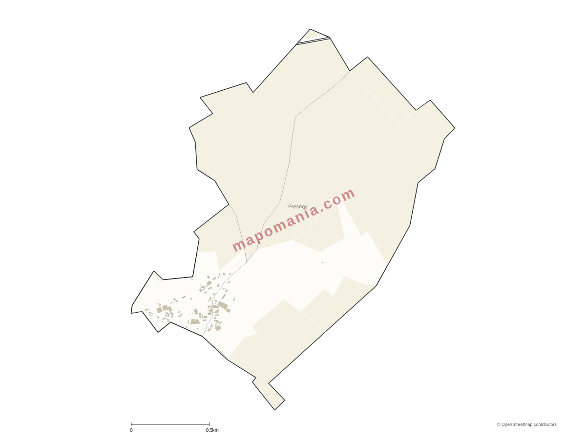 Carte de Fresnoy à personnaliser