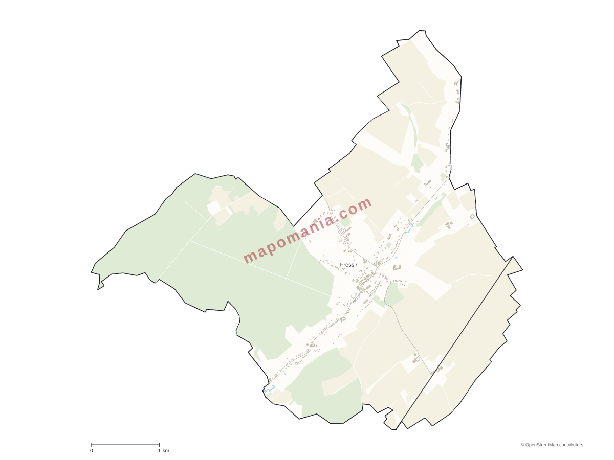 Carte de Fressin à personnaliser
