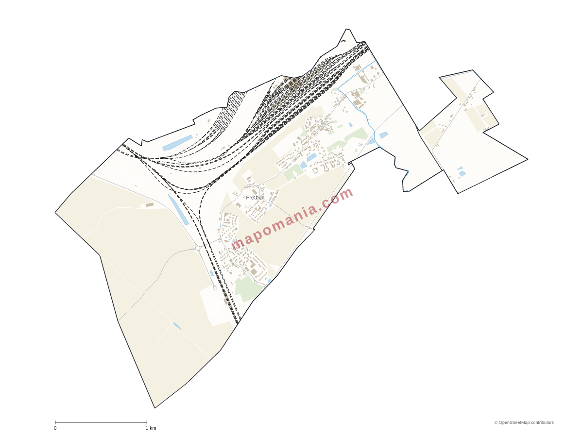 Carte de Fréthun à personnaliser