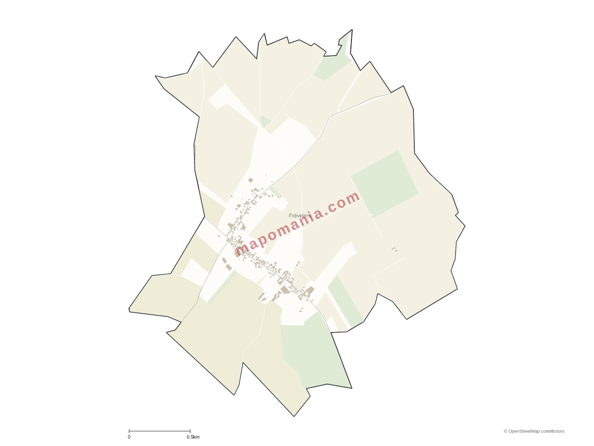 Carte de Frévillers à personnaliser