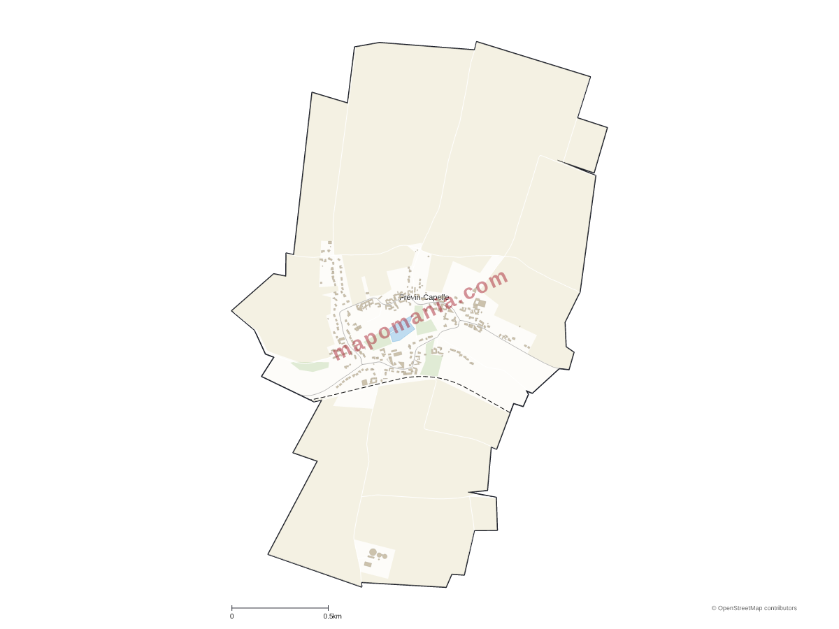 Carte de Frévin-Capelle à personnaliser