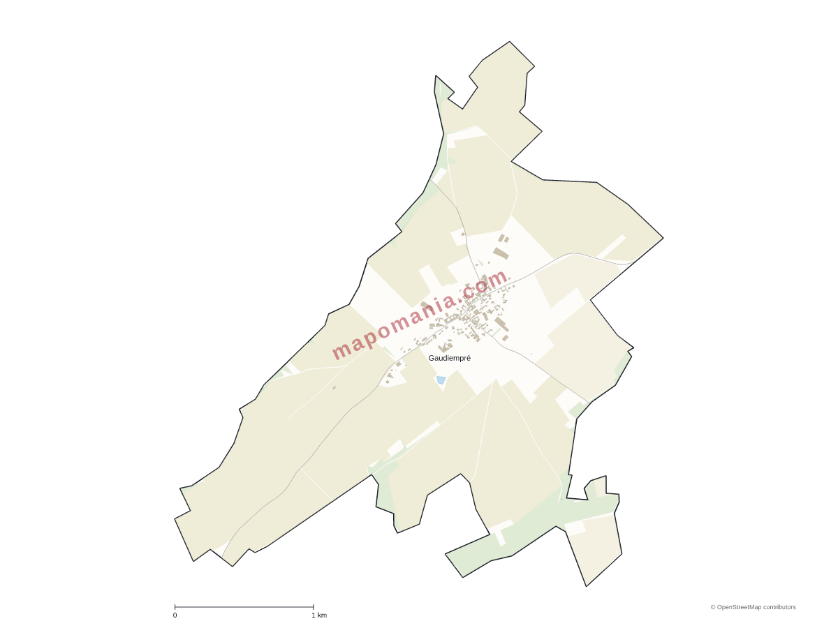 Carte de Gaudiempré à personnaliser