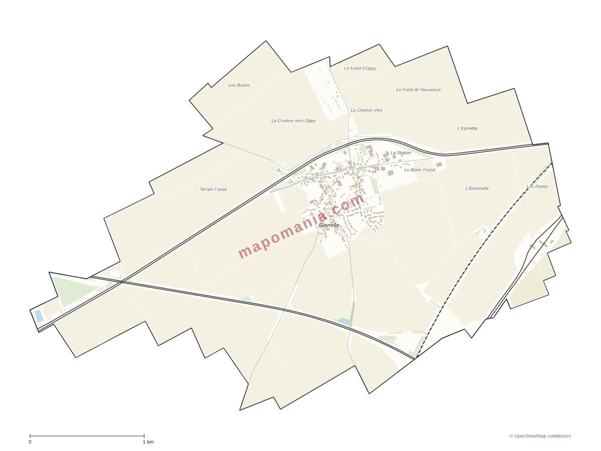 Carte de Gavrelle à personnaliser