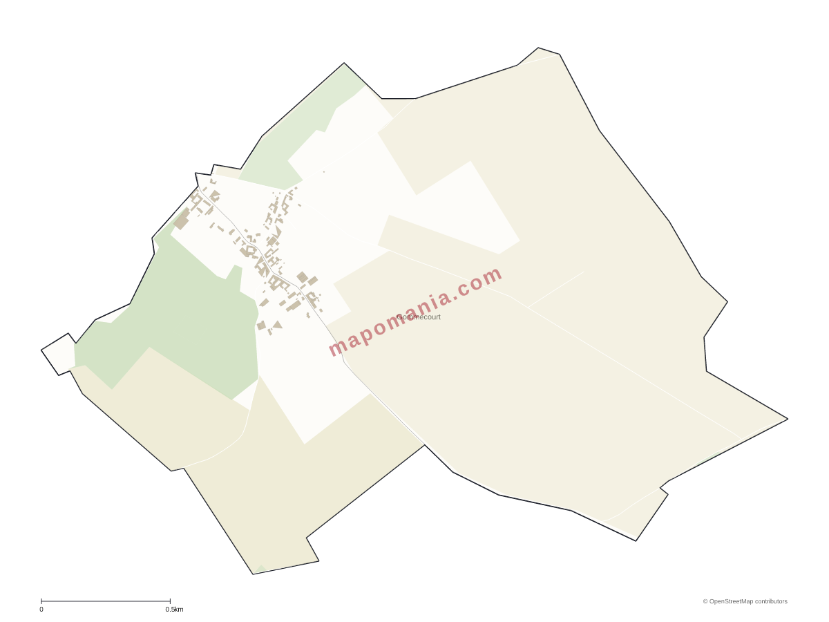 Carte de Gommecourt à personnaliser