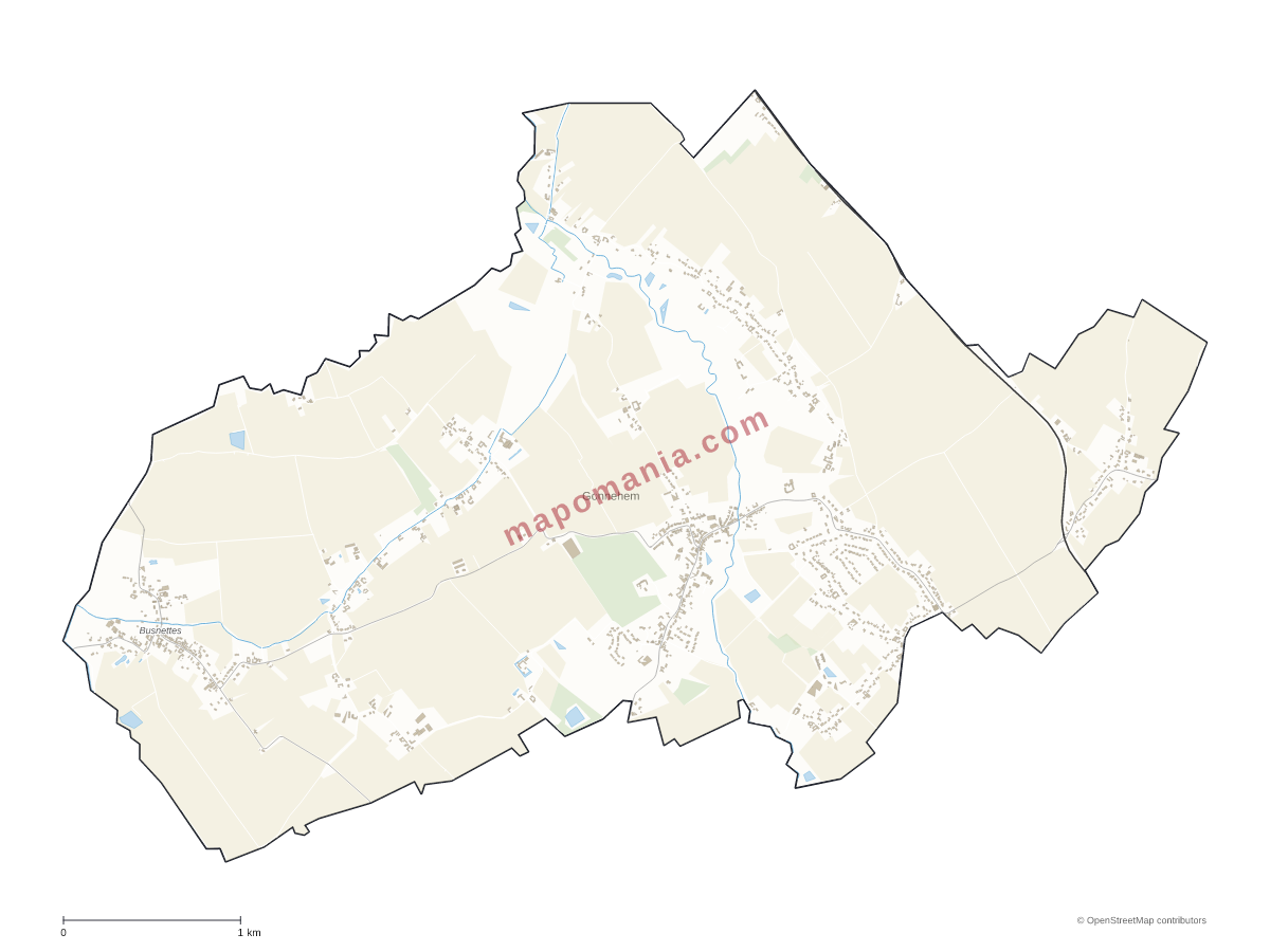 Carte de Gonnehem à personnaliser