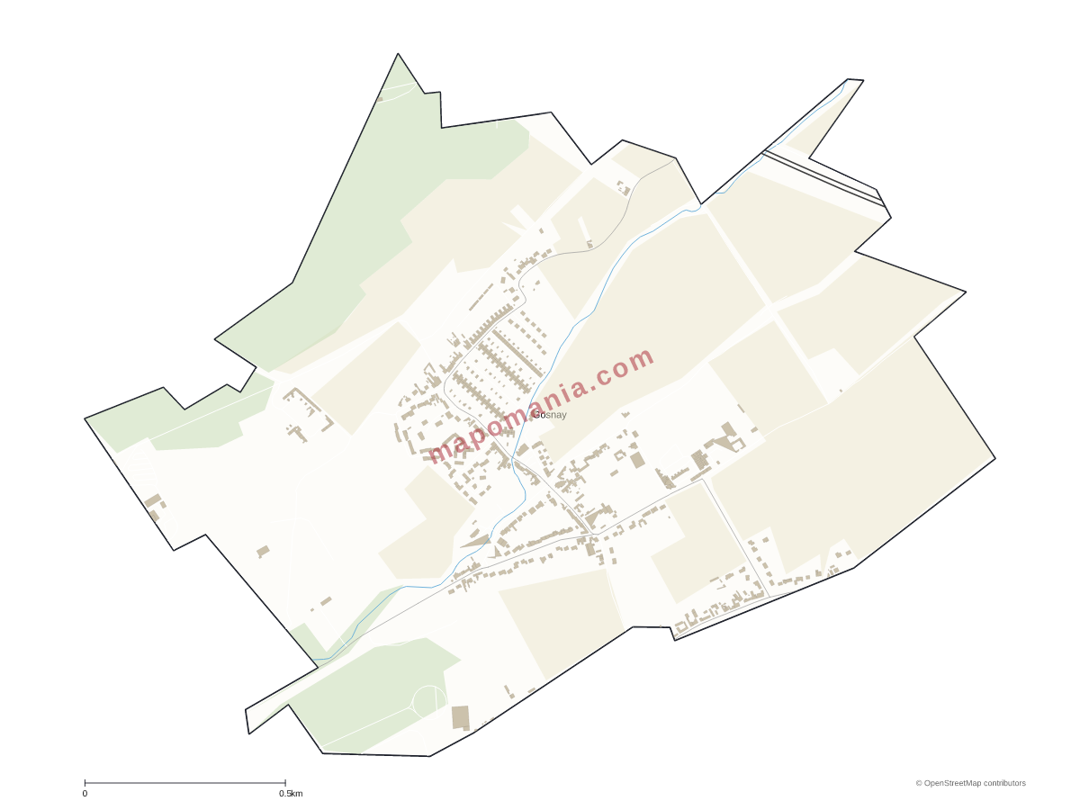 Carte de Gosnay à personnaliser
