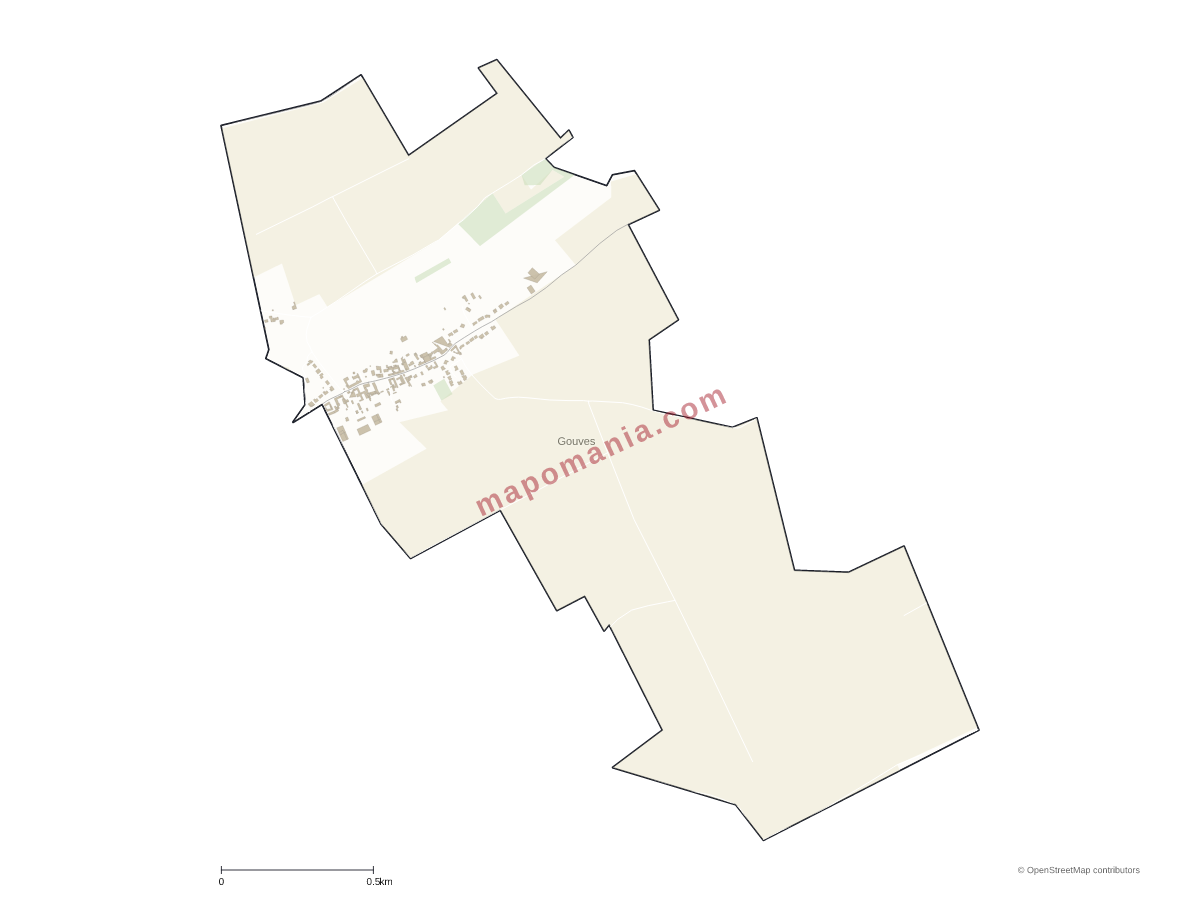 Carte de Gouves à personnaliser