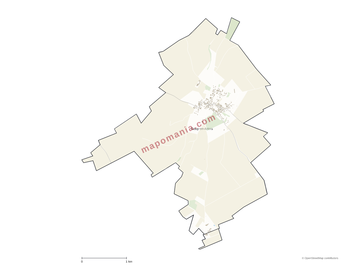 Carte de Gouy-en-Artois à personnaliser