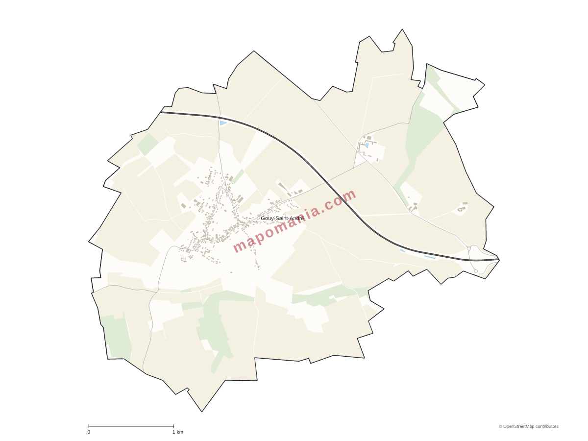 Carte de Gouy-Saint-André à personnaliser