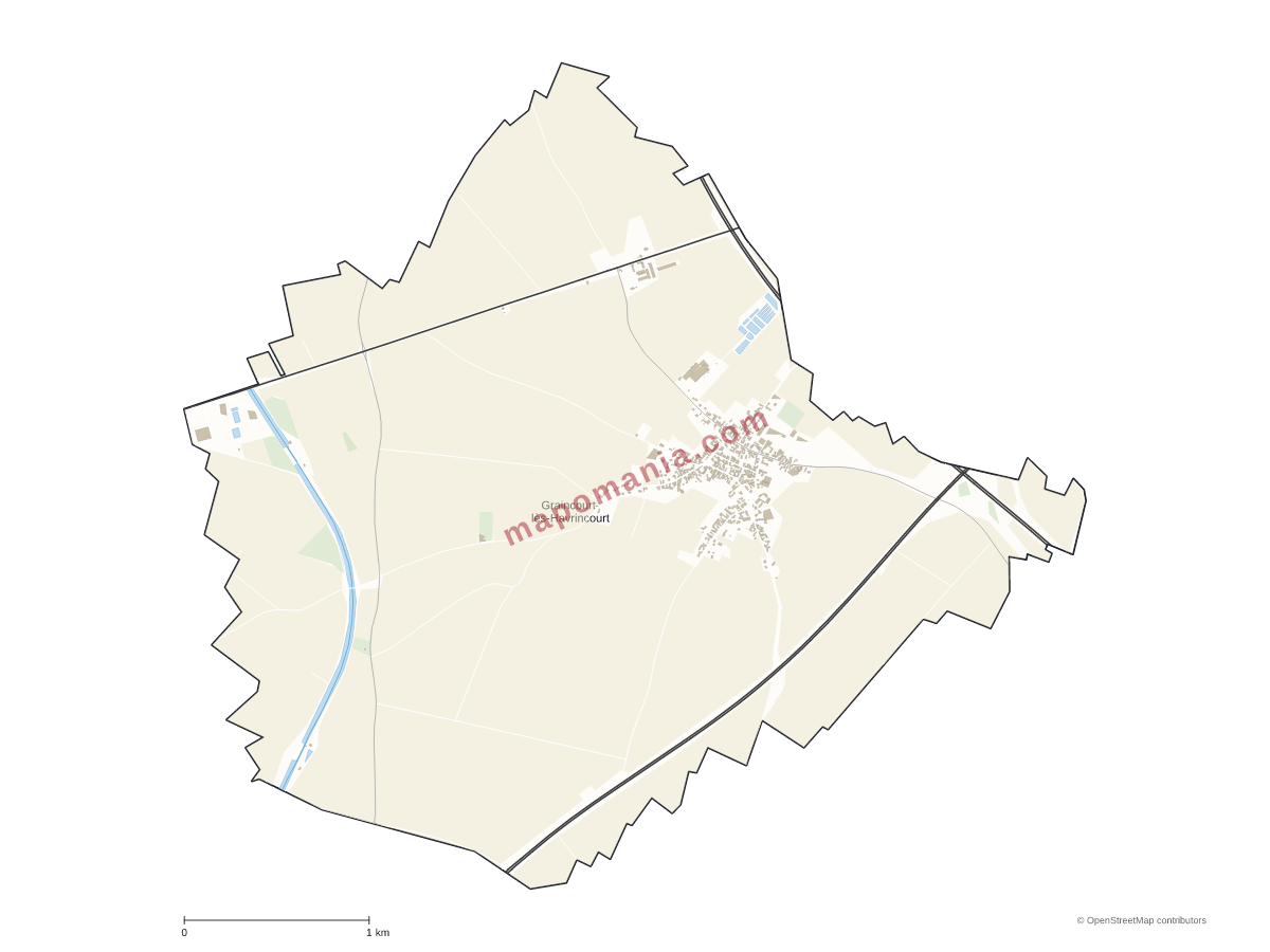Carte de Graincourt-lès-Havrincourt à personnaliser