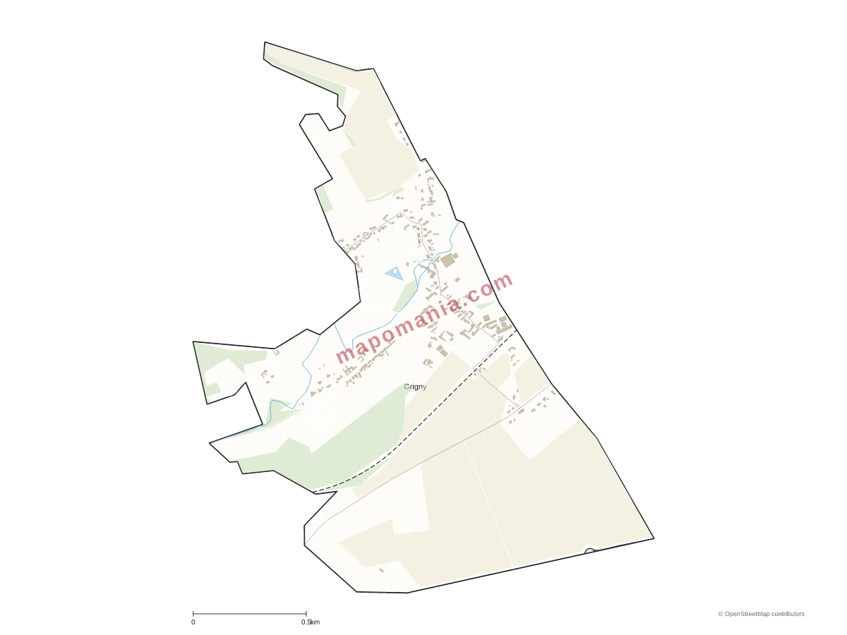 Carte de Grigny à personnaliser