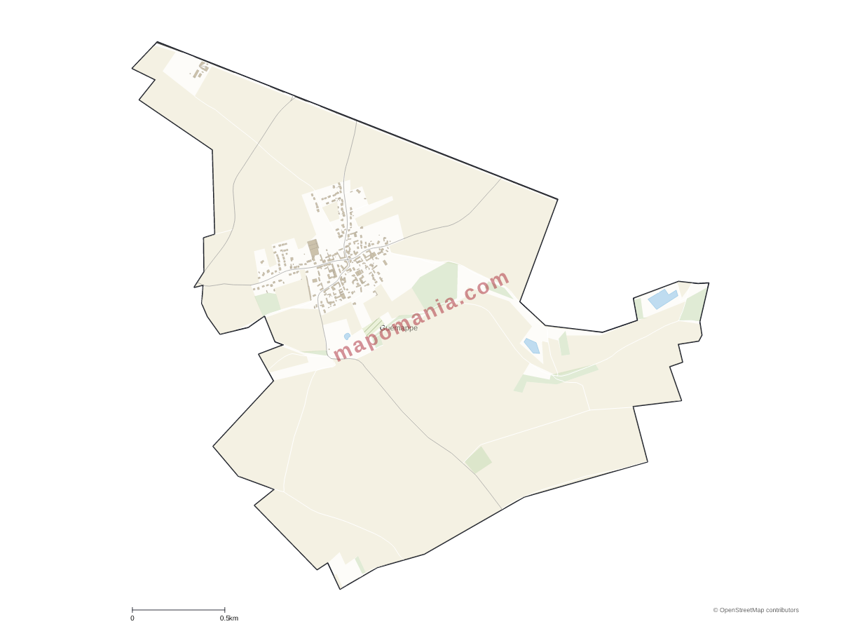 Carte de Guémappe à personnaliser