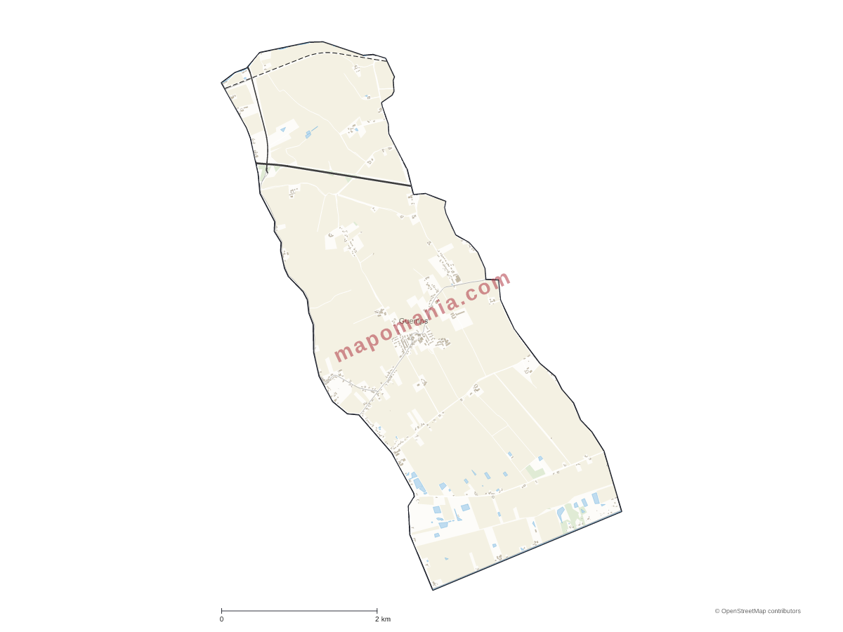 Carte de Guemps à personnaliser