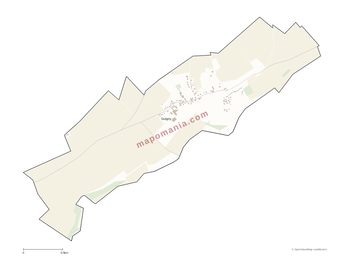 Carte de Guigny à personnaliser