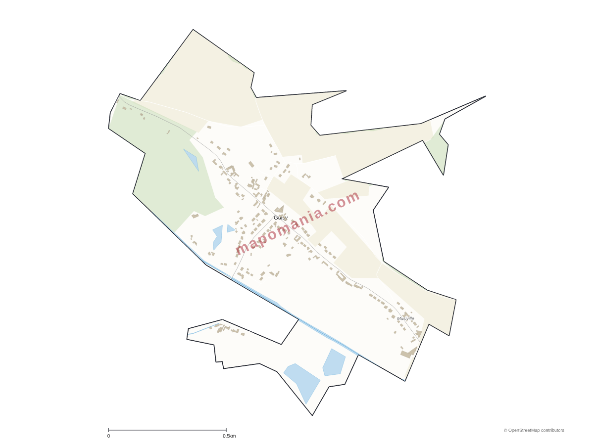 Carte de Guisy à personnaliser