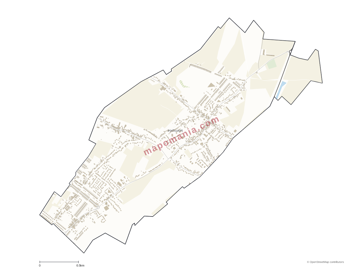 Carte de Haillicourt à personnaliser