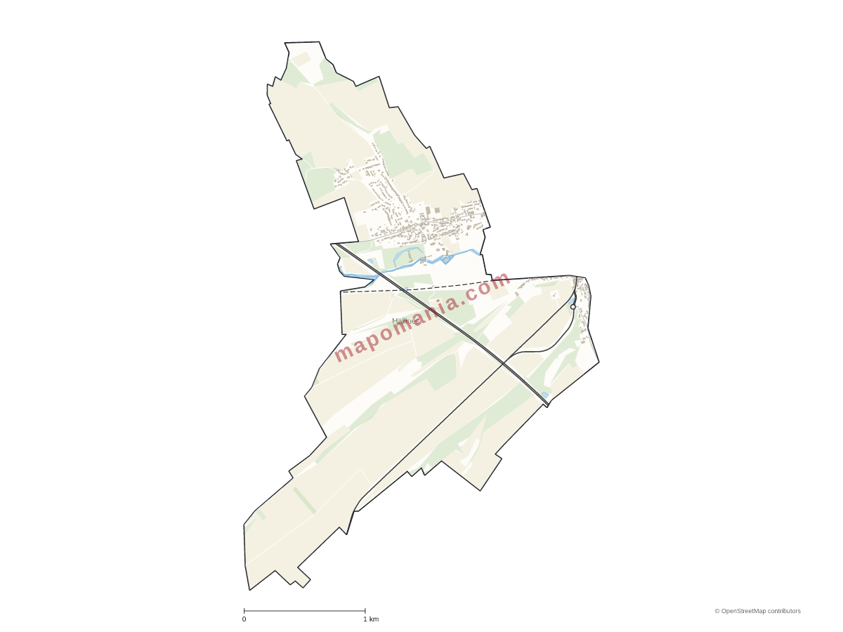 Carte de Hallines à personnaliser