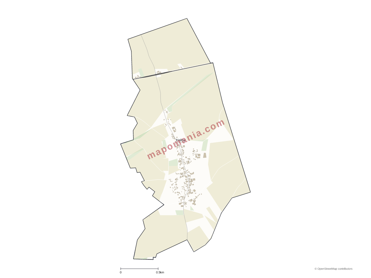 Carte de Halloy à personnaliser