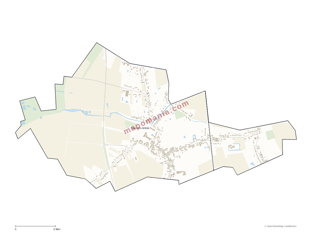 Carte de Ham-en-Artois à personnaliser