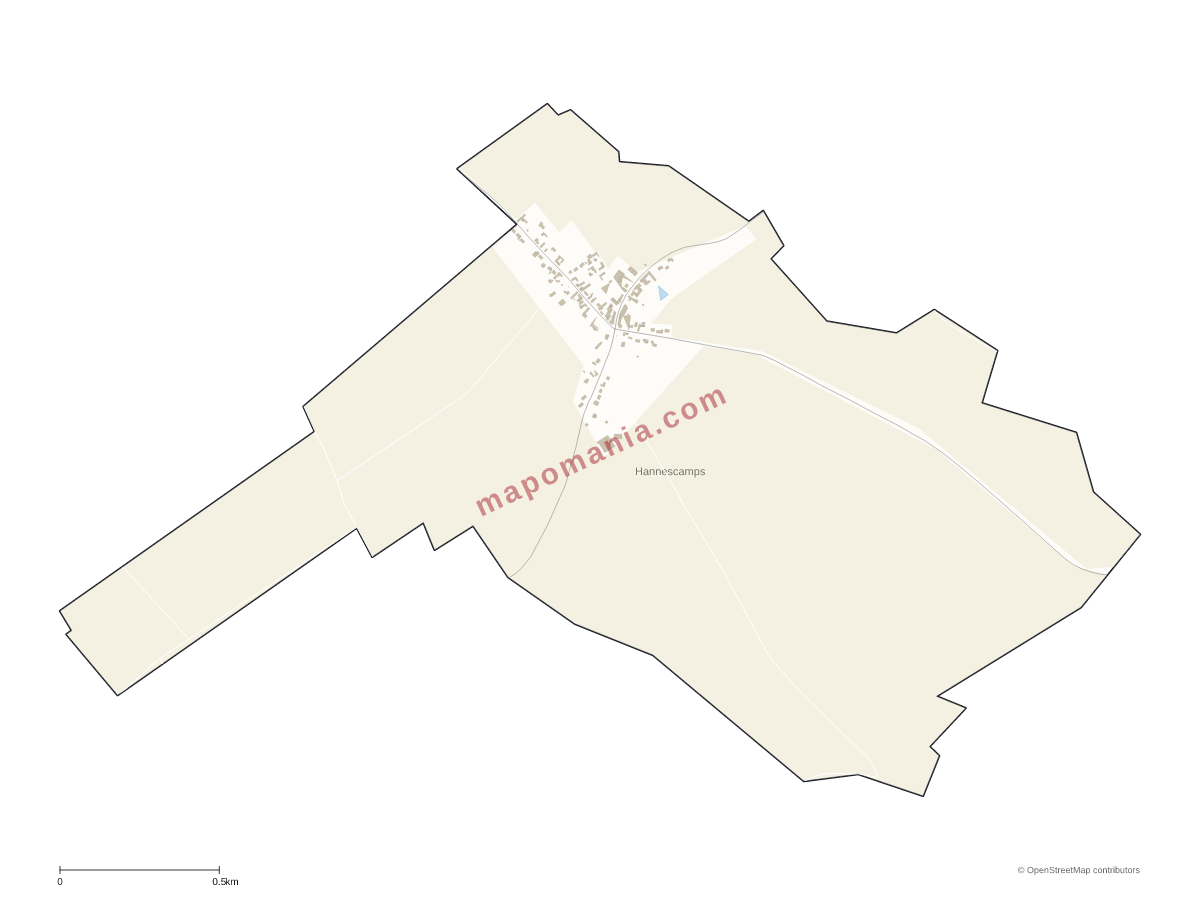 Carte de Hannescamps à personnaliser