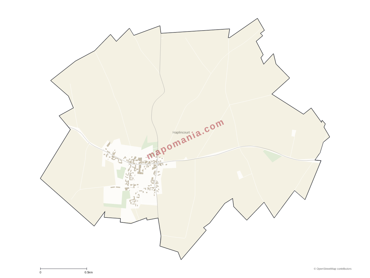 Carte de Haplincourt à personnaliser