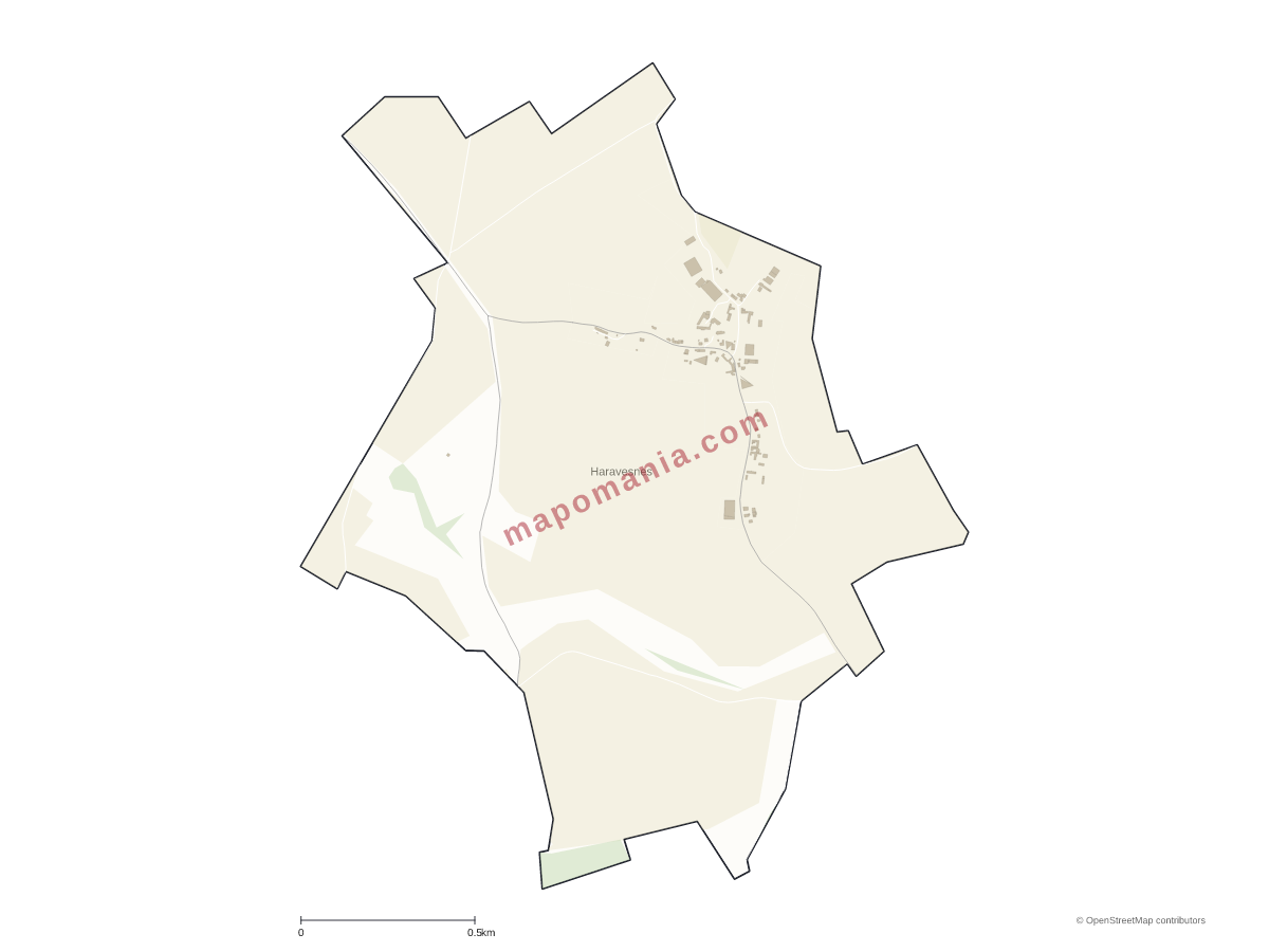 Carte de Haravesnes à personnaliser