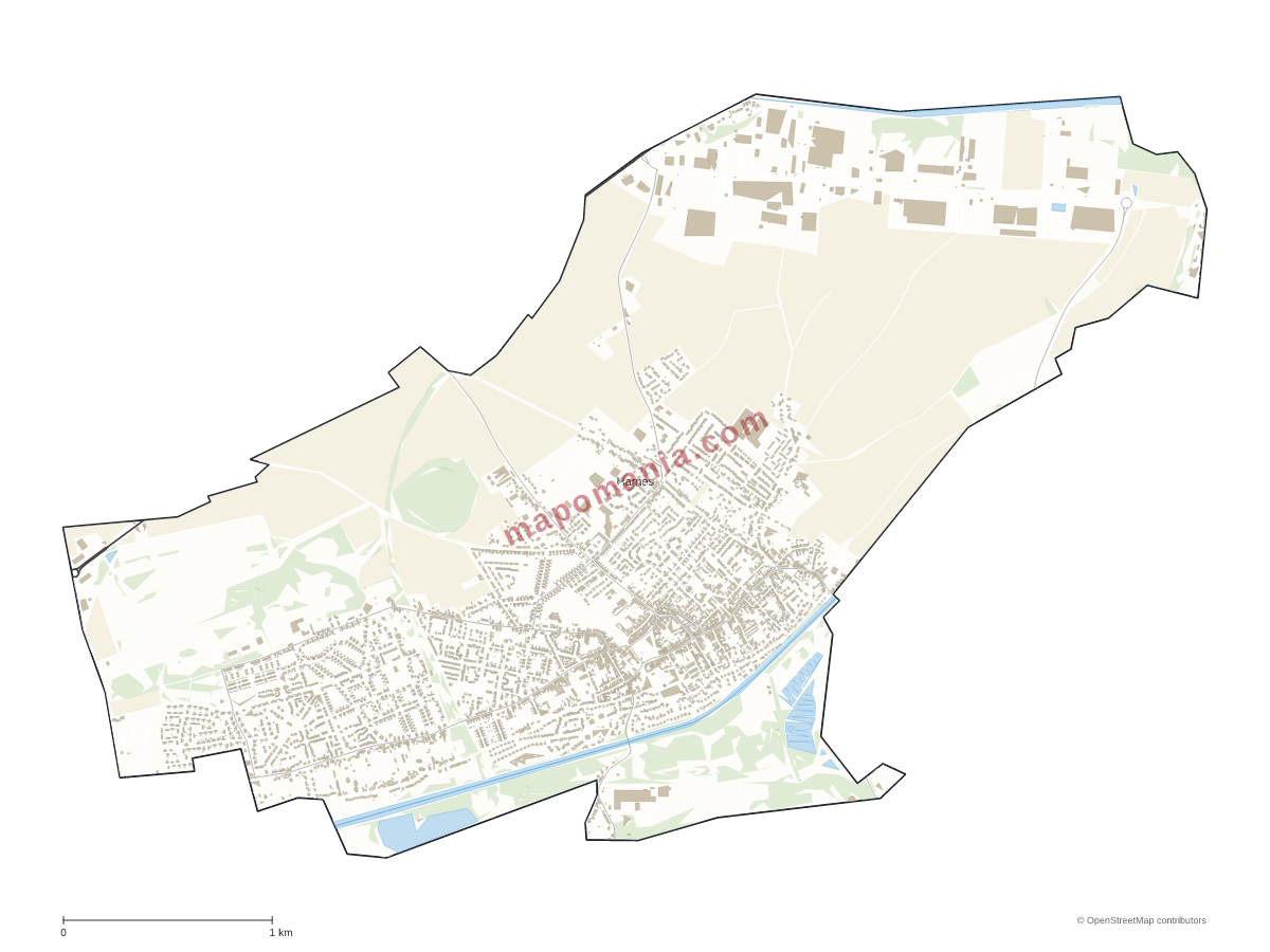 Carte de Harnes à personnaliser