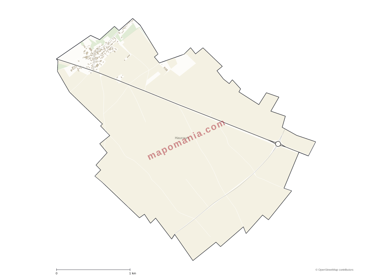 Carte de Haucourt à personnaliser