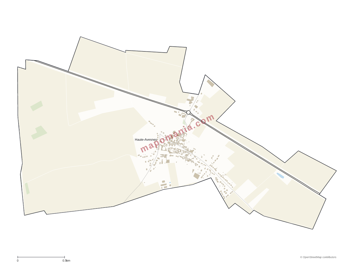 Carte de Haute-Avesnes à personnaliser