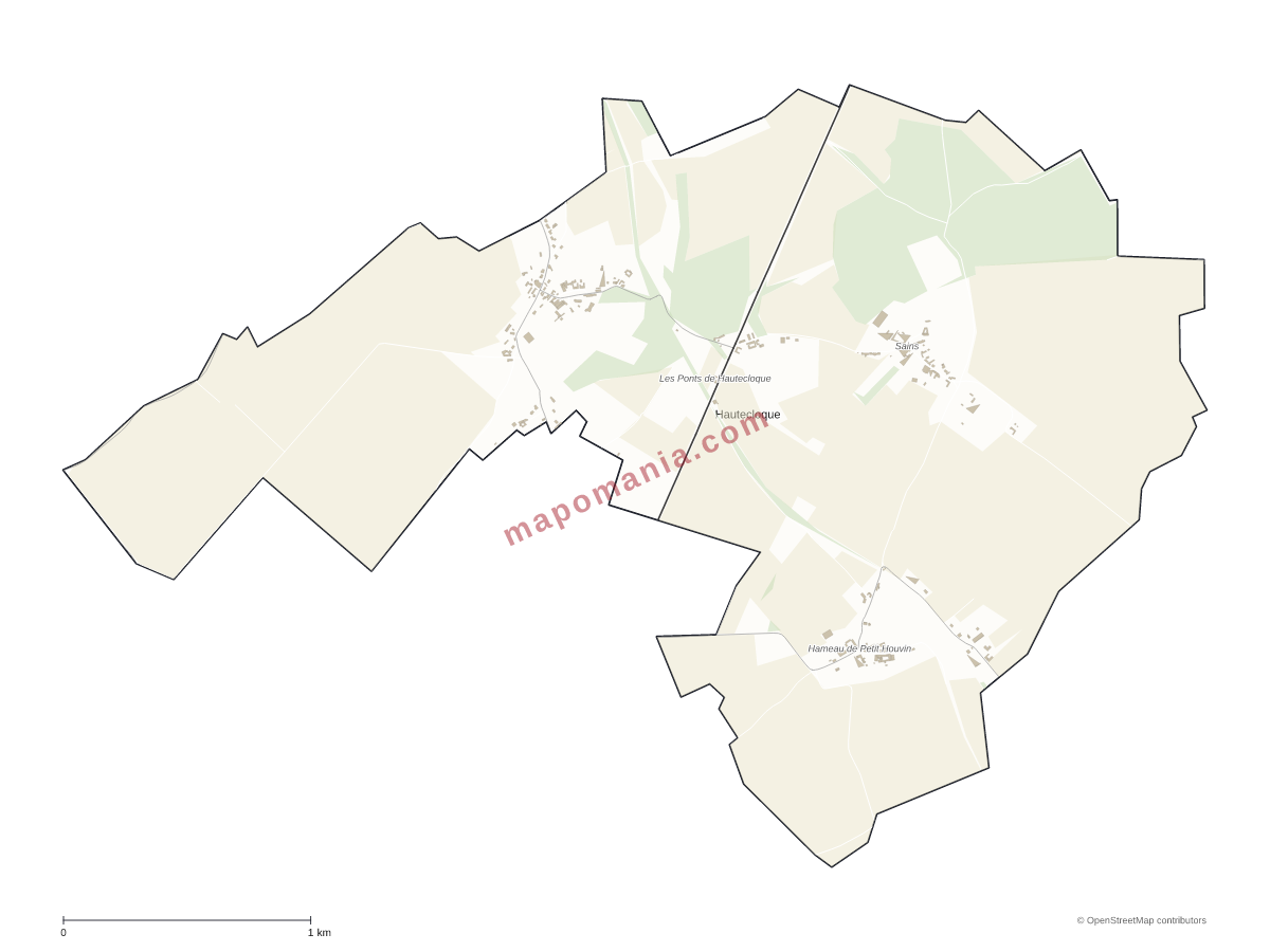 Carte de Hautecloque à personnaliser