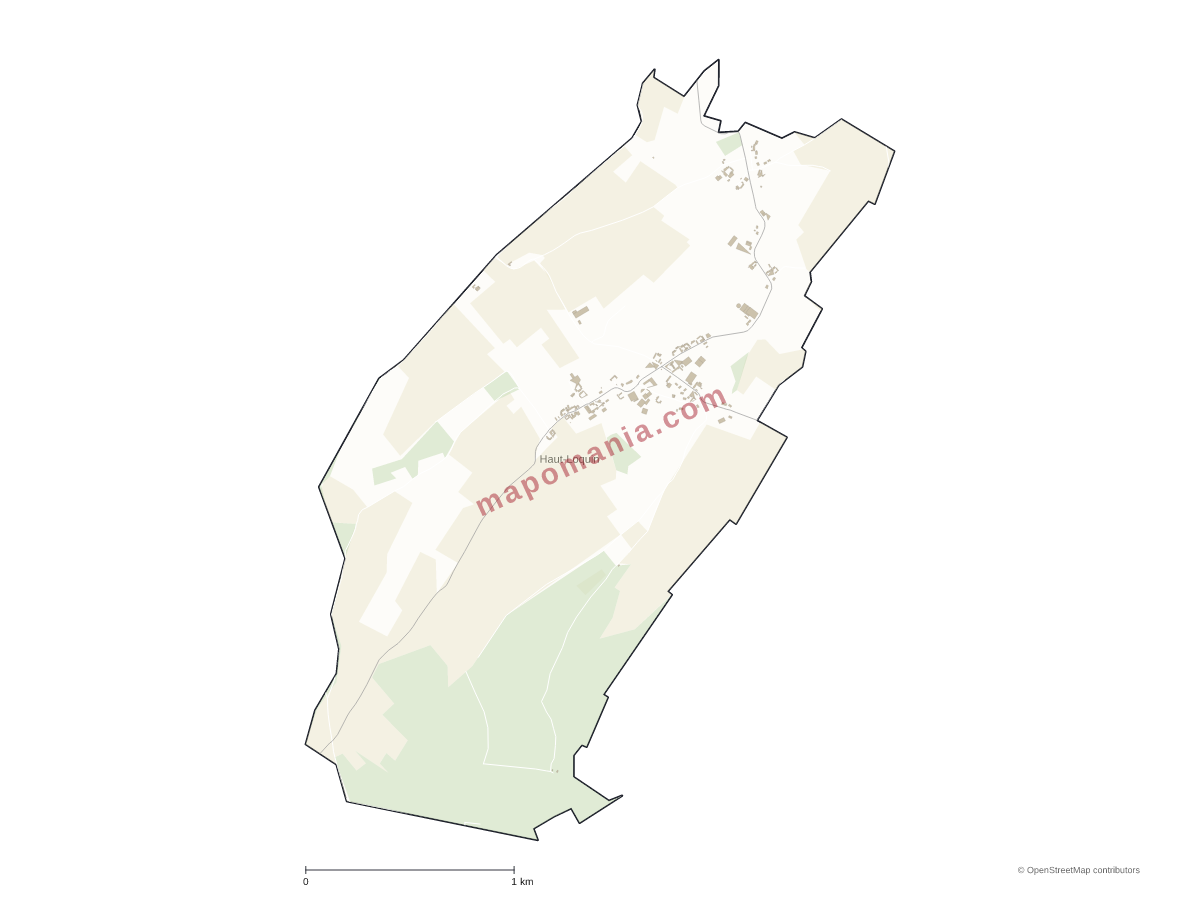 Carte de Haut-Loquin à personnaliser