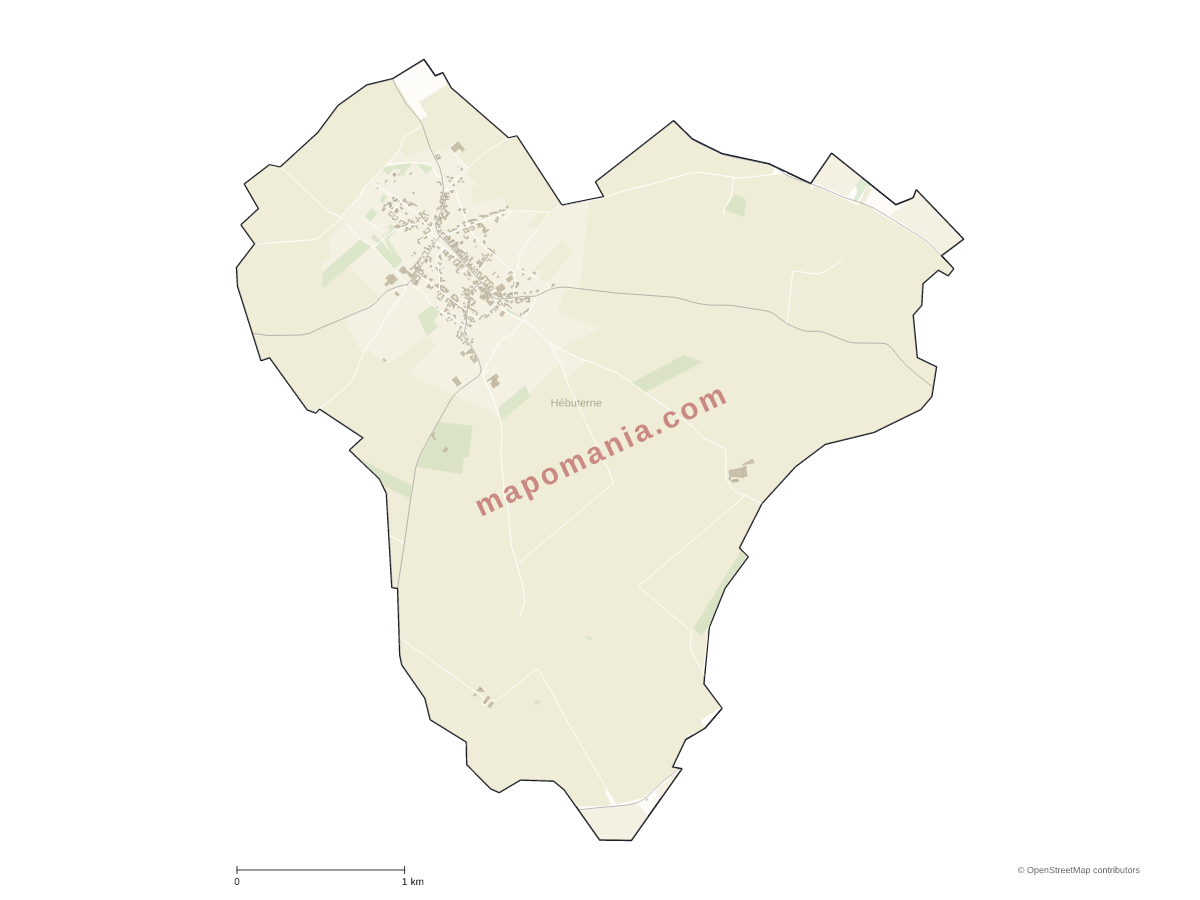 Carte de Hébuterne à personnaliser