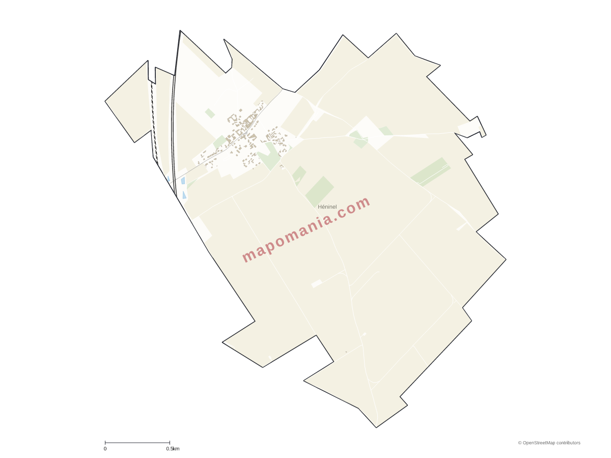 Carte de Héninel à personnaliser