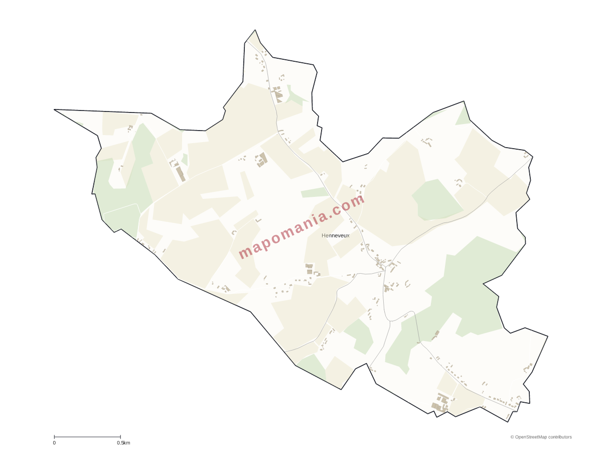 Carte de Henneveux à personnaliser