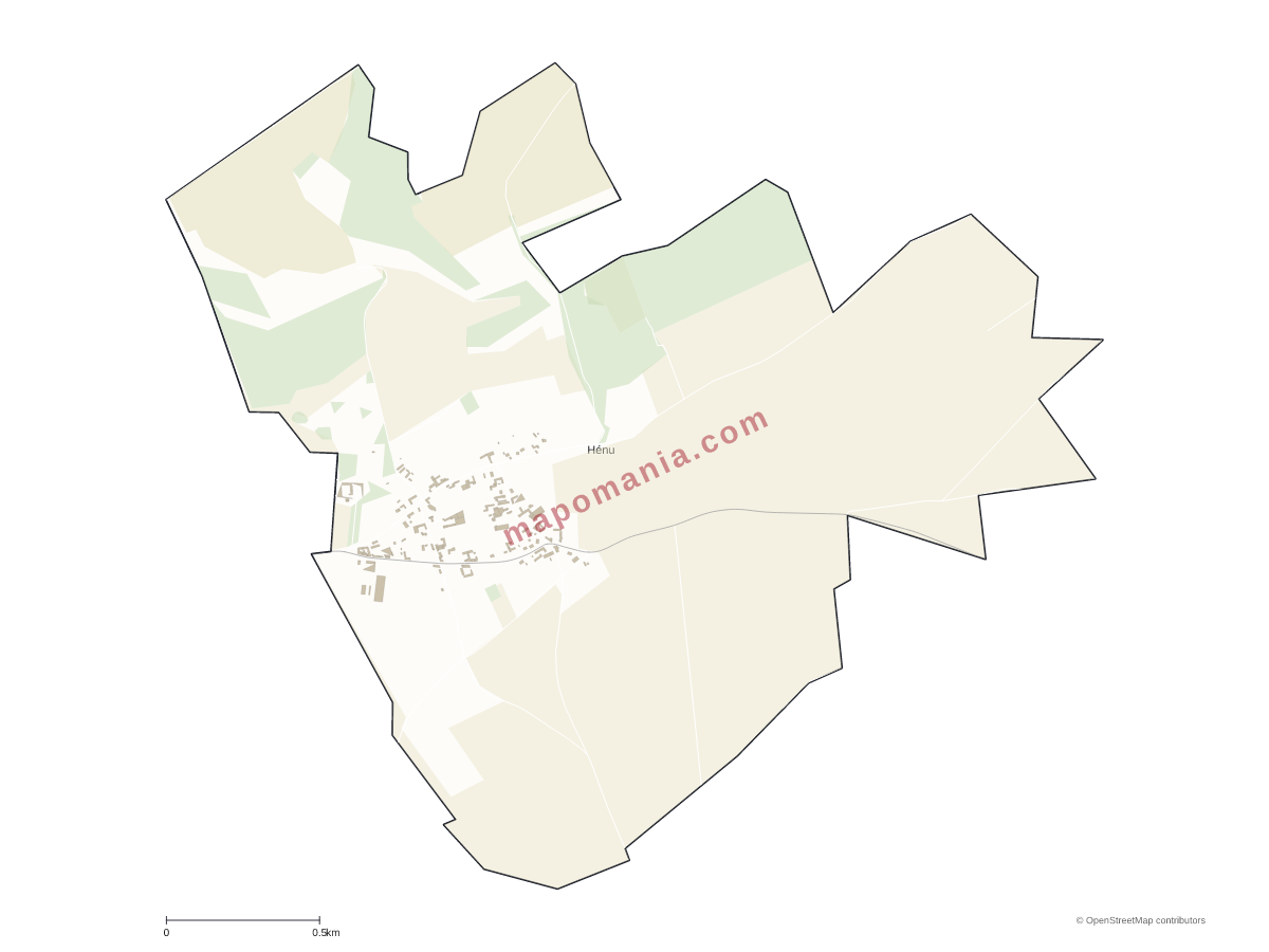 Carte de Hénu à personnaliser