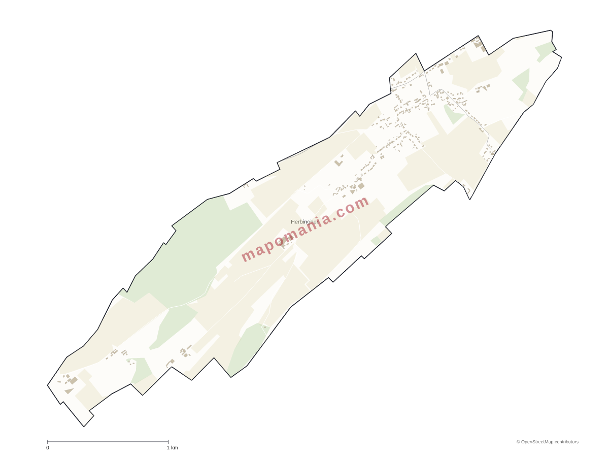 Carte de Herbinghen à personnaliser