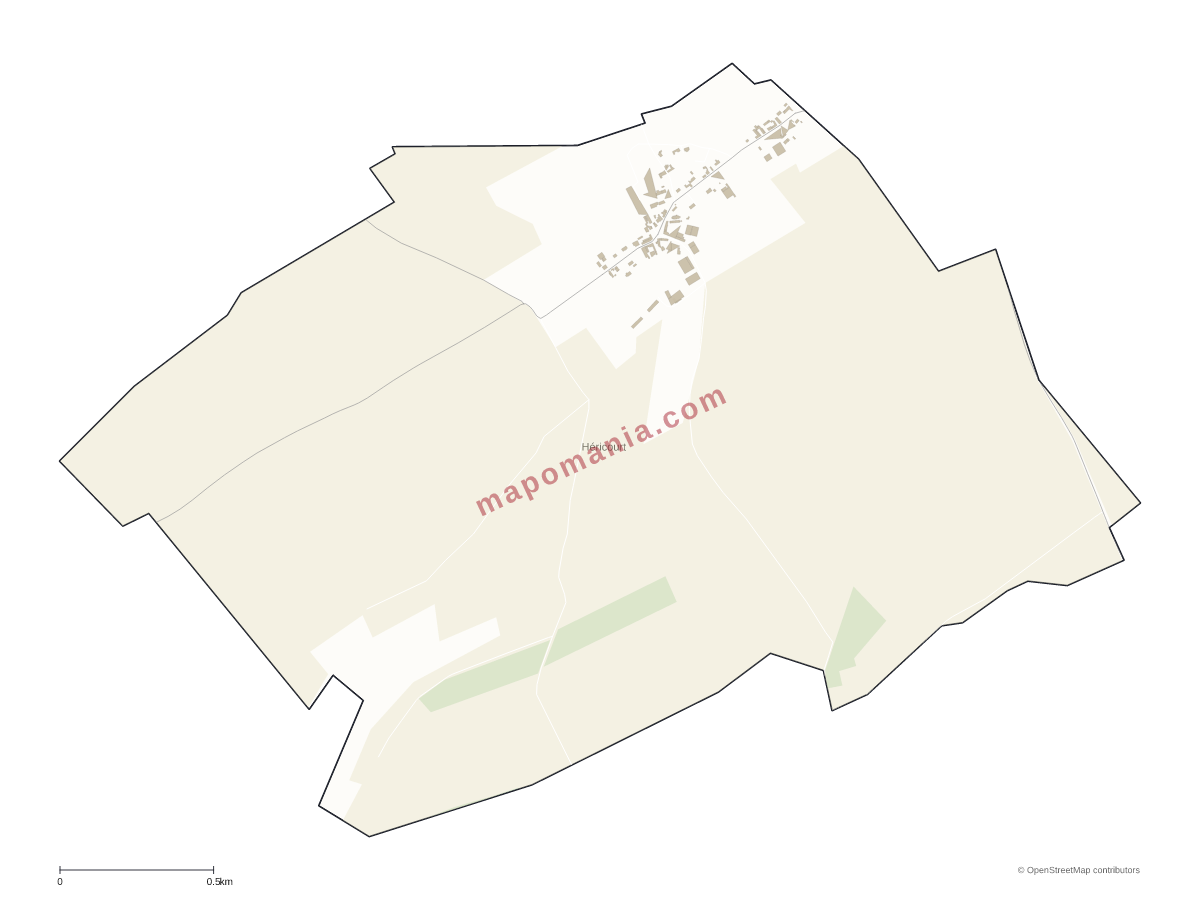 Carte de Héricourt à personnaliser
