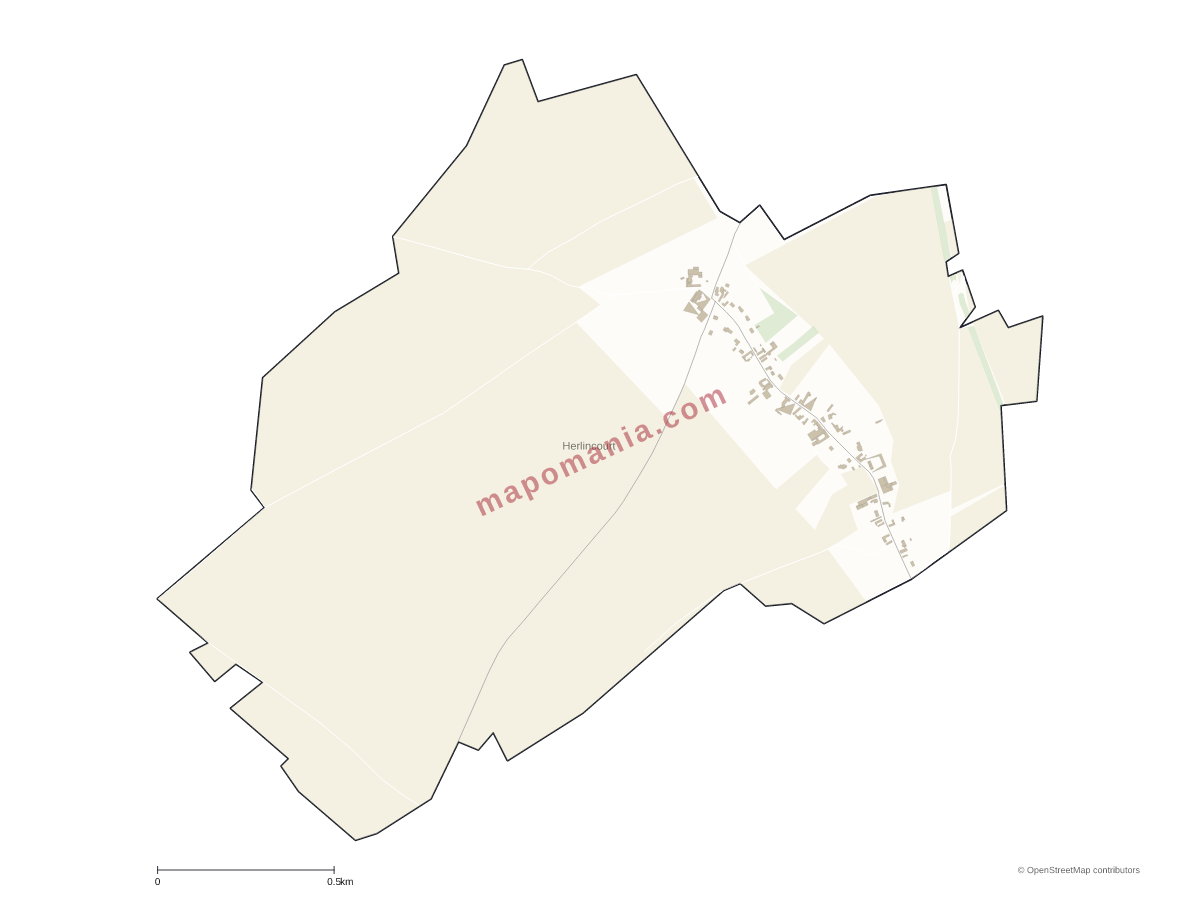 Carte de Herlincourt à personnaliser