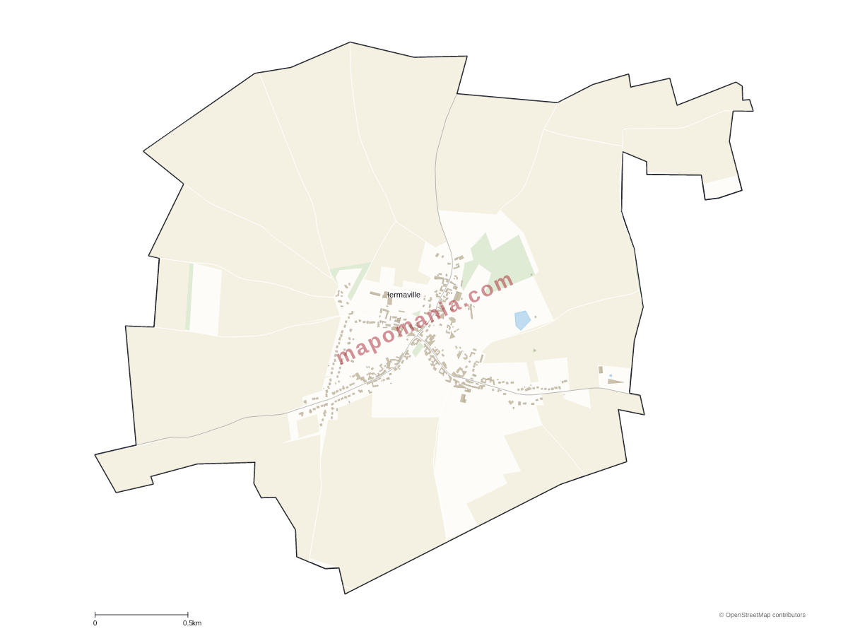 Carte de Hermaville à personnaliser