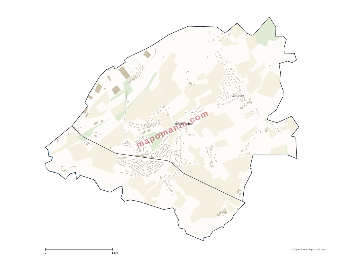 Carte de Hesdin-l'Abbé à personnaliser