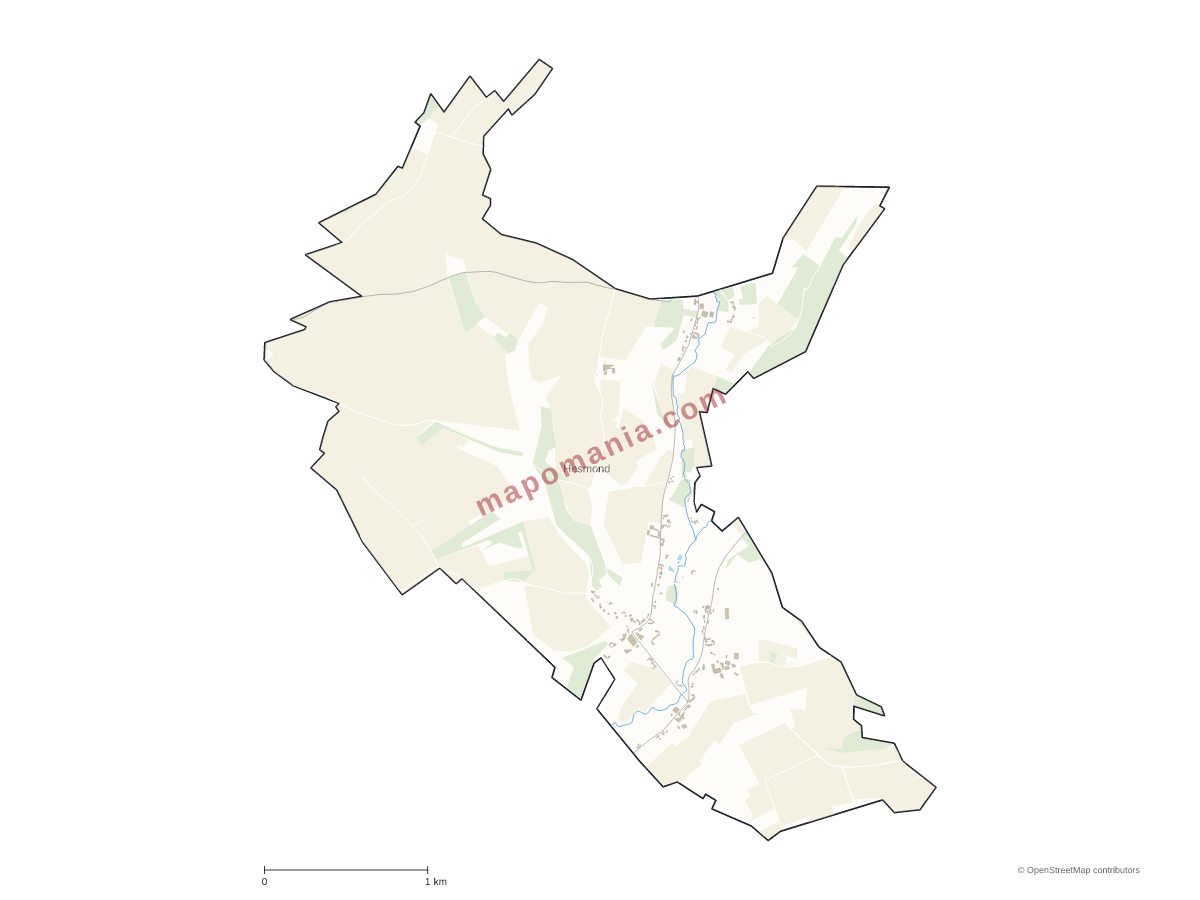 Carte de Hesmond à personnaliser